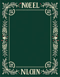Emerald Noel Floral Border Rug