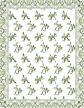 Sage Green Floral Sprig Garland Rug