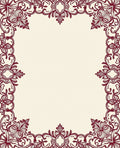 Ornate Floral Vine Border Rug