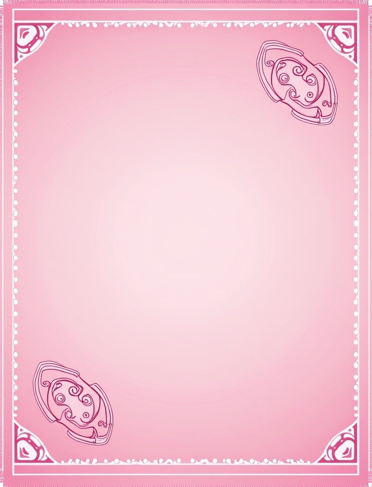 Gradient Pink Ornate Corner Medallion Rug