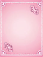 Gradient Pink Ornate Corner Medallion Rug