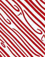 Bold Red Curved Stripes Rug