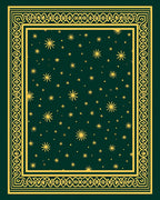 Gold Celestial Starburst Night Sky Rug