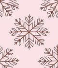Warm Rose Snowflake Repeat Rug