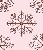 Warm Rose Snowflake Repeat Rug