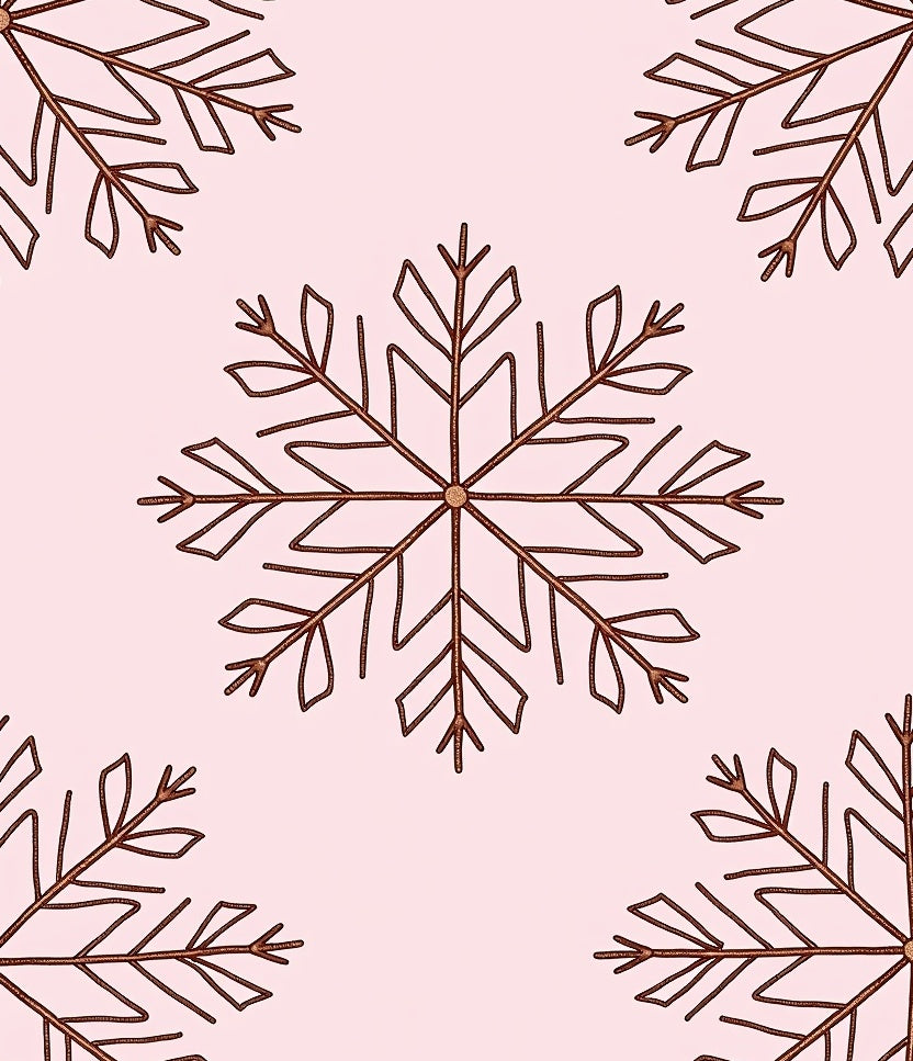 Warm Rose Snowflake Repeat Rug