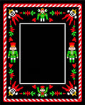Christmas Nutcracker Red Green Border Rug