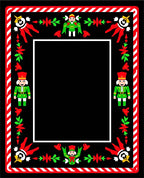 Christmas Nutcracker Red Green Border Rug
