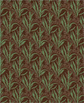 Brown Green Leafy Vine Repeats Rug