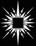 Bold White Sunburst Square Rug