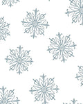 Winter Blue Snowflake Medallion Rug