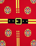 Red Yellow Festive Medallion Belt Accents Rug