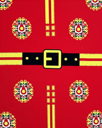 Red Yellow Festive Medallion Belt Accents Rug