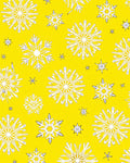 Golden Yellow Snowflake Celebration Rug