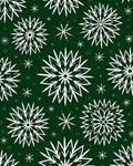 Green White Snowflake Winter Holiday Rug