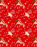 Merry Reindeer Snow Stars Rug