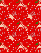 Merry Reindeer Snow Stars Rug