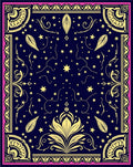 Celestial Navy Starry Garden Rug