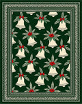 Holiday Bells Red Bow Garland Rug