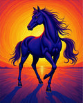 Midnight Horse Sunset Radiance Rug