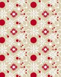 Red White Snowflake Festive Garland Rug