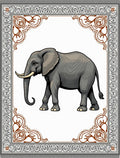Gray Elephant Regal Border Rug