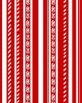 Bold Red and White Vertical Stripe Rug