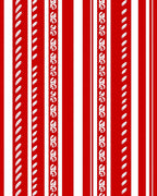 Bold Red and White Vertical Stripe Rug
