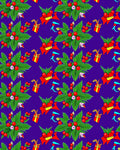 Vibrant Red Berry Holiday Cluster Rug