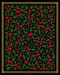Christmas Holly Berry Botanical Rug