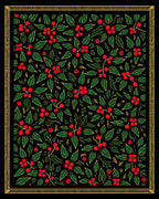 Christmas Holly Berry Botanical Rug