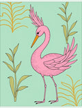 Pink Flamingo Tropical Foliage Rug