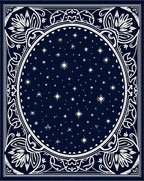Deep Blue Celestial Starry Night Rug