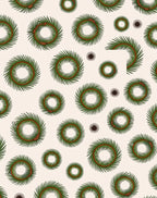 Green Pine Needle Wreath Collection Rug
