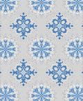 Mandala Blue Floral Gray Background Rug