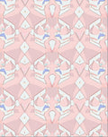 Pale Rose Geometric Crystal Arrangement Rug
