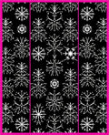 Black White Snowflake Tree Medallion Rug