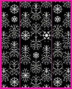 Black White Snowflake Tree Medallion Rug