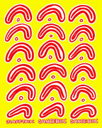 Red White Arch Boomerang Harmony Rug