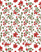 Crimson Floral Vine Garden Rug