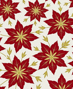 Crimson Gold Floral Bloom Layout Rug