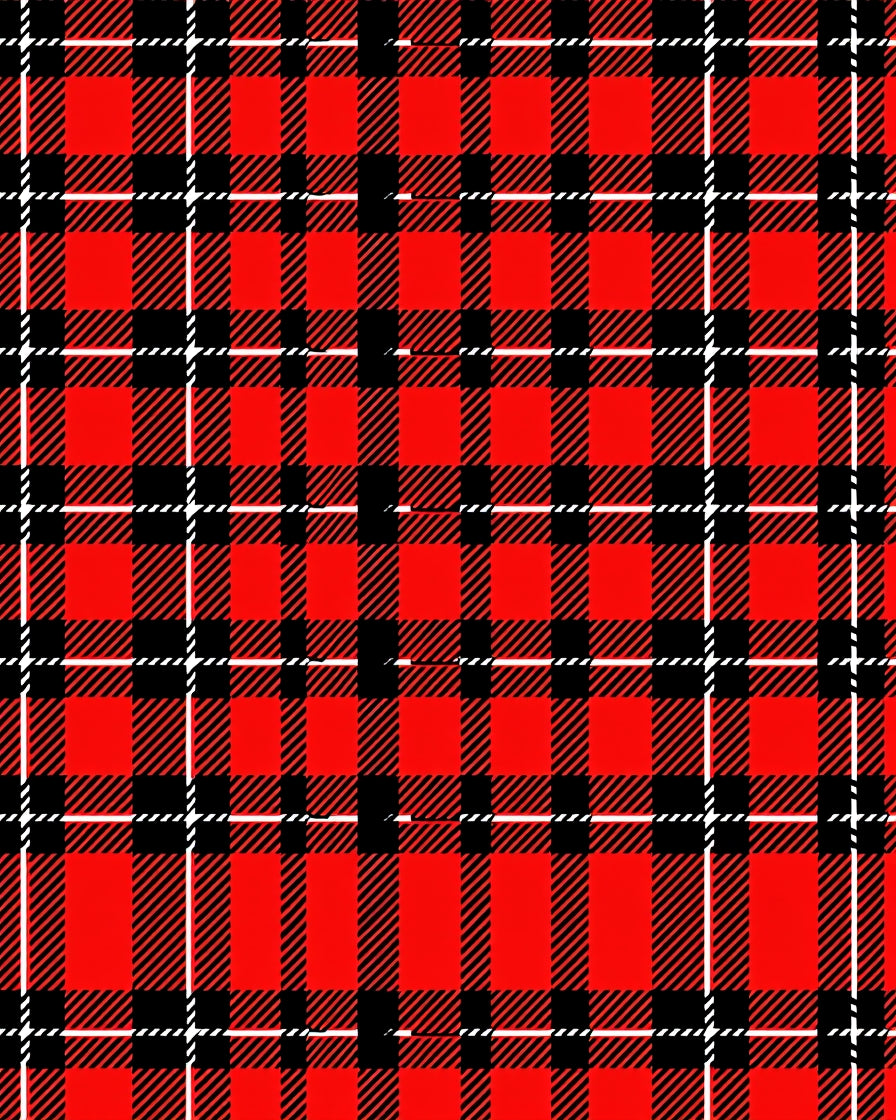 Crimson Black White Plaid Check Rug