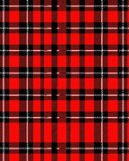 Crimson Black White Plaid Check Rug