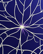 Deep Blue Radiant Starburst Rug