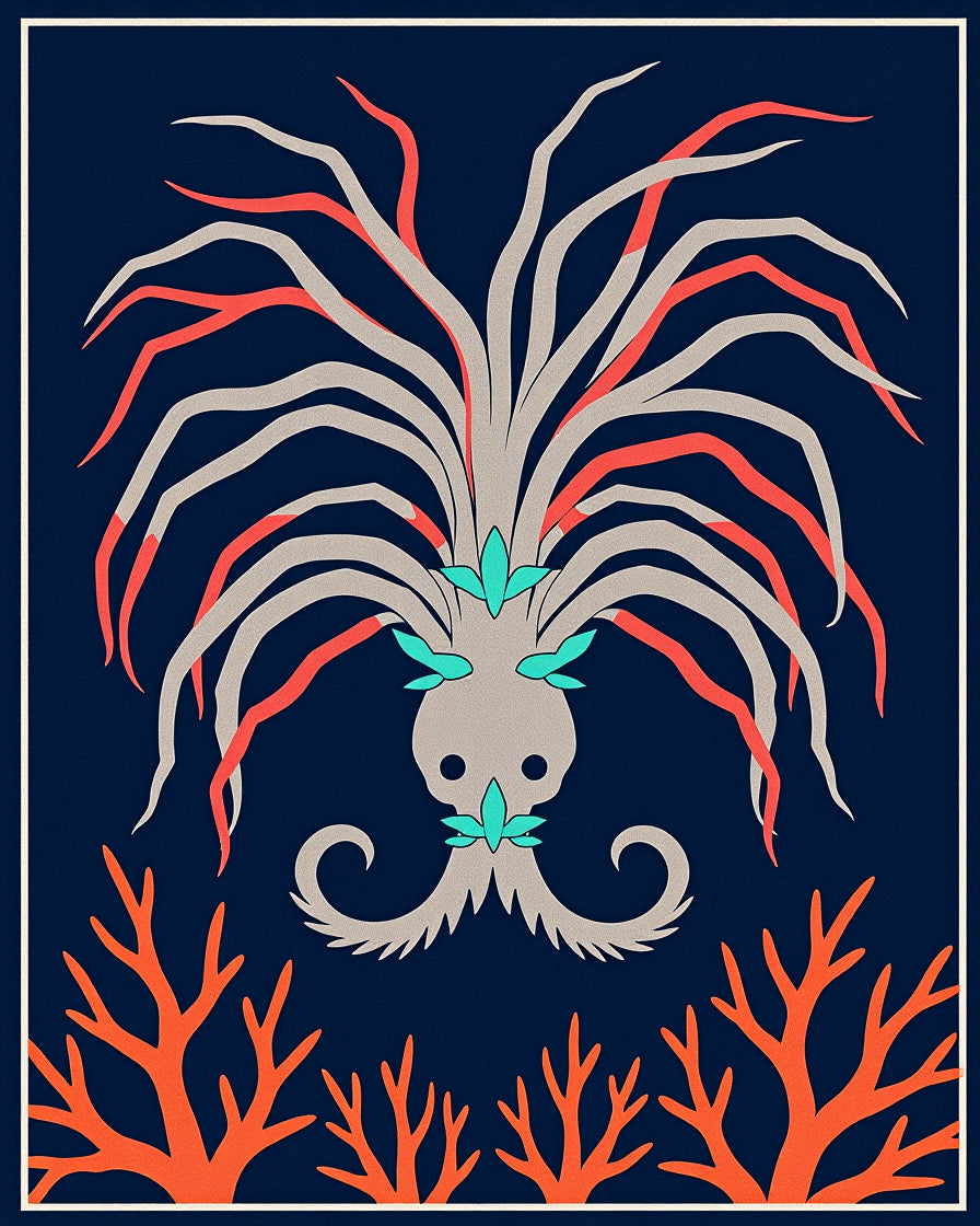 Oceanic Coral Reef Creature Rug
