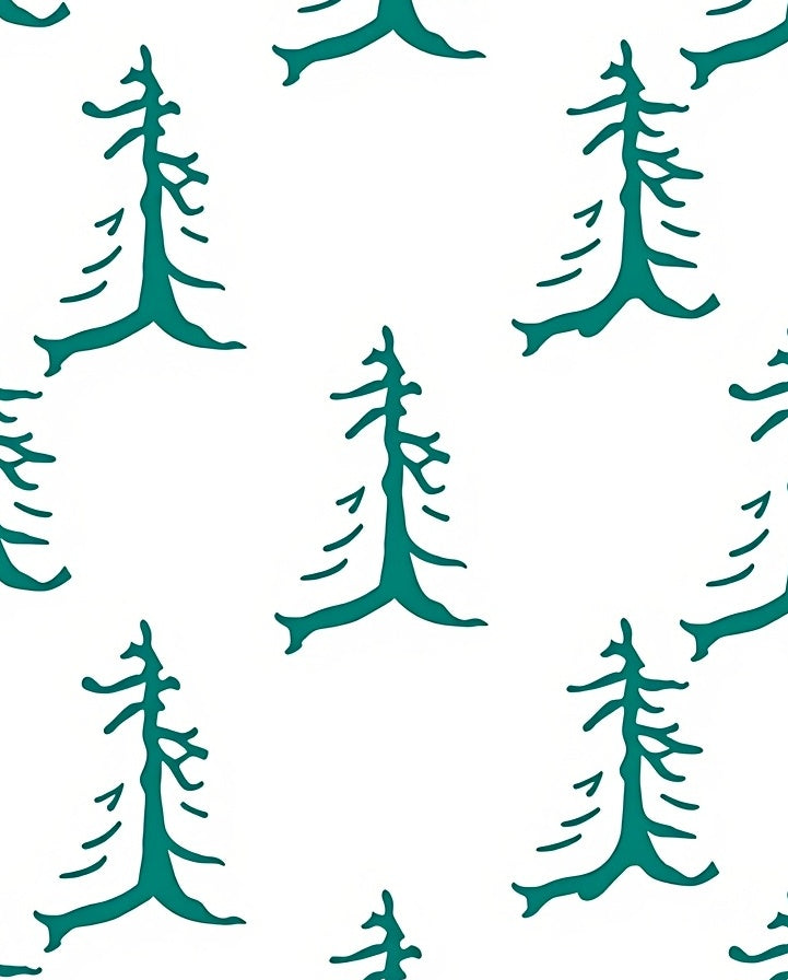 Deep Teal Pine Forest Repeat Rug