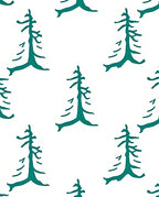 Deep Teal Pine Forest Repeat Rug