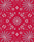 Crimson White Mandala Medallion Rug