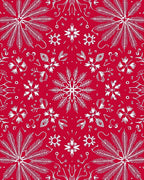 Crimson White Mandala Medallion Rug