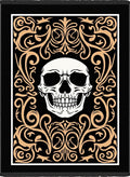 Black Golden Skull Ornament Rug